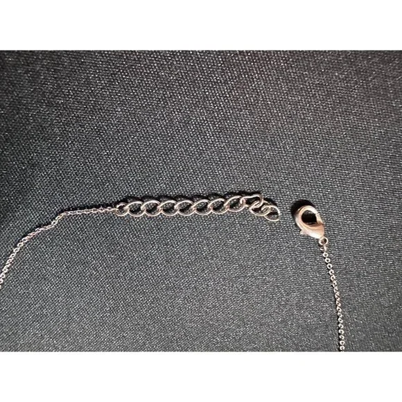 Swarovski Diamond Bedazzled Ball Womens Necklace on Sliver Sterling 16" Chain - Picture 4 of 6